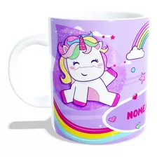 Caneca Xícara Unicornio Magico Personalizada Com Nome