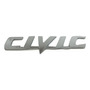 Emblema Civic Para Cajuela De Metal Cromado, Honda