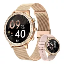 Smartwatch Mujer Diseño Glow Con Dos Correas 