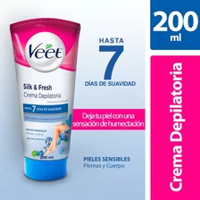 Crema Depilatoria Veet Silk & Fresh Piel Sensible 200 Ml