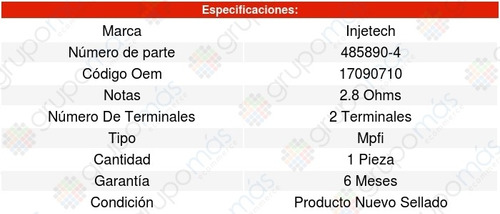 Inyector Combustible Mpfi Sl1 4cil 1.9l 95/95 8313150 Foto 4