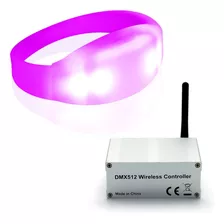 Pack 80 Pulseras Led Brazalete Con Transmisor Dmx Xyloband