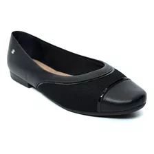 Sapatilha Couro Usaflex Joanete Feminina Preto - Conforto