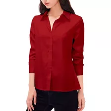 Camisa Social Feminina Manga 3/4 De Não Amassa Plus Size