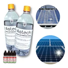 Kit 2kg Resina C/proteção Uv P/ Painel Solar + 4 Catalisador