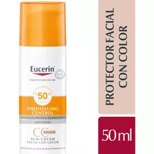 Eucerin Sun Cc Tono Medio Protector Solar Photoacting Control Fps 50 En Crema De 50ml