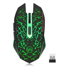 Ratón Gamer Tenmos K6 Inalambrico Led Verde