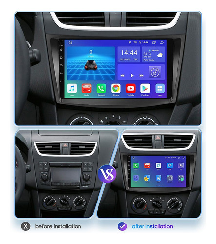Radio Android Suzuki Swift 2010+ Carplay Oled 4k 13.1 Gold Foto 9