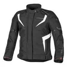 Campera Moto Motorman Atomic Negro Y Blanco Lady Bamp Group