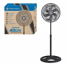 Ventilador Osc Coluna Turbo 6p 40cm 220v Premium Cor Preto