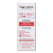 Melano Fluid Fluido Facial Multiclareador 30ml Biomarine Momento De Aplicação Dia Noite Tipo De Pele Todo Tipo De Pele