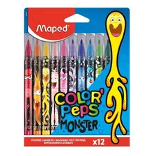 12 Plumones Maped® Color'peps Monster