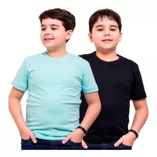 Kit 2 Camiseta Infantil Menina E Menino Camisa Basica Oferta