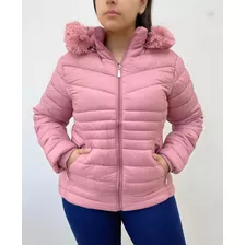 Campera Inflada Con Capucha Desmontable Talle Especial