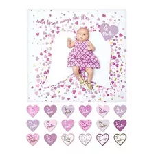 Lulujo Baby Primer Año Conjunto De Mantas Y Tarjetas Hito,