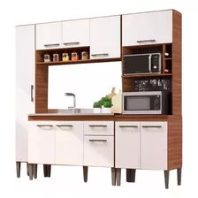 Mueble Cocina Aéreo Bajo Mesada Panelero Microondas Premium