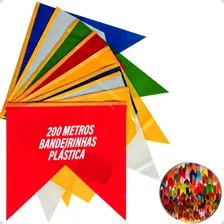 200 Metros Bandeirinha Festa Junina Plástico Decoração