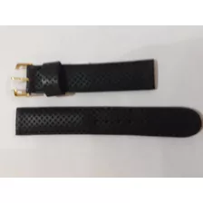 Malla Para Reloj Cuero Negro 18mm Nau183