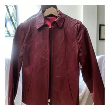 Chaqueta Cuero Roja -hecha En Argentina 