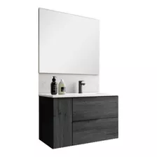 Mueble De Baño Español Con Espejo Modelo Capri 100 Cm