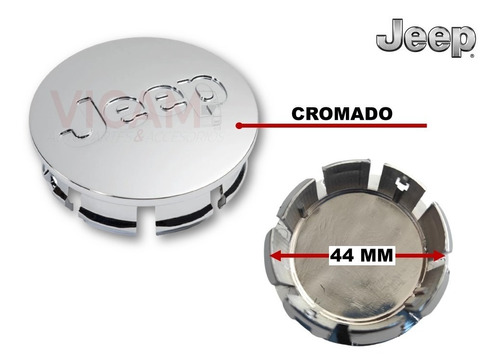 Kit De 4 Centros De Rin Jeep Commander 2006-2010 55 Mm Foto 4