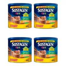 Sustagen Kids Complemento Alimentar Infantil Chocolate Kit 4