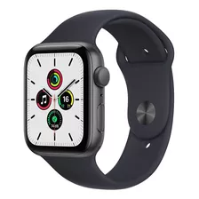 Apple Watch Se (gps, 44mm) - Caixa De Alumínio Cinza-espacial - Pulseira Esportiva Meia-noite