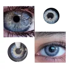 Pupilentes Azul Con Gris Naturales Con Matices Multitono