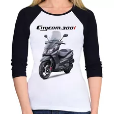 Baby Look Raglan Moto Dafra Citycom S 300i 3/4