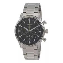 Reloj Nuevo Seiko Essenntial Cronógrafo, Cuarzo, Negro