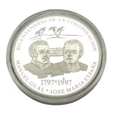 Moneda De Plata Conspiración Manuel Gual Y José María España