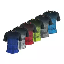 Camisa Camiseta Esportiva Kit Com 6 Pçs Academia Treino