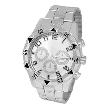 Relógio Masculino Aço Casual Luxo Top Original + Caixa