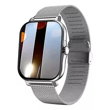  Relógio Smartwatch Prata Chamada Bluetooth Lançamento 
