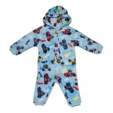 Macacão Fleece Soft Bebê Quentinho Menino Pijama Inverno 