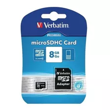 Verbatim Memoria Micro Sdhd 8gb Clase10 C/adaptador Sd 44081
