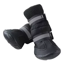 Zapatos Altos Perro Impermeables Antideslizantes L Negro