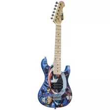 Guitarra Kids Marvel Capitão América Gmc-k2 Infantil