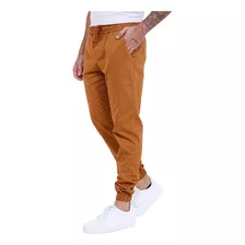 Calça Jeans Camuflada Masculina Jogger Com Punho Elastico