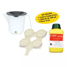 Kit Mastite Caneca Fundo Preto Solução E Placa Vaca Leiteira