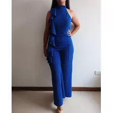 Vestido Enterizo Azul Rey Formal-elegante