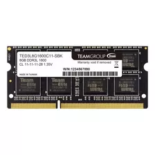 Memoria Ram Laptop Team Group Elite Ddr3 8gb 1600mhz