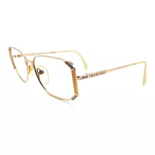 Lente Óptico Silhouette M6109 Gold Beige Con Brillantes 55mm