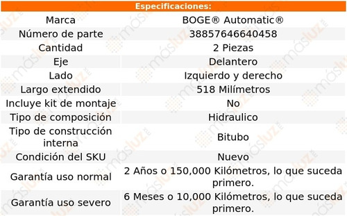 Set 2 Amortiguadores Del Boge Lebaron Fwd L4 2.2l 82 Al 83 Foto 2