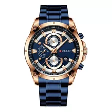 Relógio Masculino De Aço Inoxidável Impermeável Curren 8360
