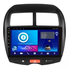 Multimidia Asx Android 13 2gb Octacore Carplay Voz 10p + 4g Cor Preto Com Botão Do Pisca Alerta