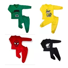 Kit 4 Pijama Infantil Menino Masculino Super Heróis