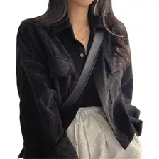 Chaqueta De Mujer Pana Gruesa Chaqueta De Camisa Larga