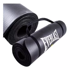 Colchoneta Everlast Yogamat Pilates Gimnasia 10mm - El Rey Color Negro