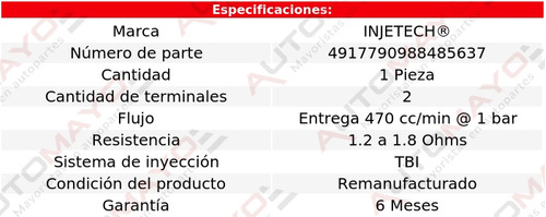 Un Inyector Combustible Injetech Caprice V6 4.3l 1985-1990 Foto 3